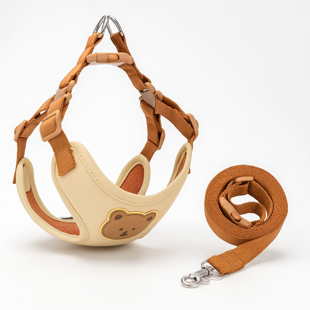 Cute Teddy Harness and Lead Set